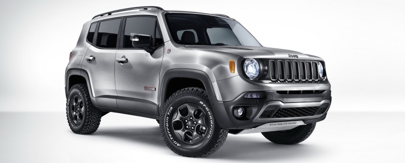 Illustration for article titled Bad Ass Brushed-Steel 2015 Jeep Renegade Has A Perfect Mini-Me Trailer